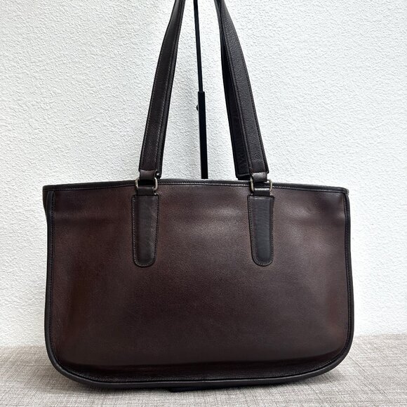 Rare Vintage Coach Marketing Tote 9580 in Mahogany Leather, NYC made 1977 in EVC - Picture 2 of 13